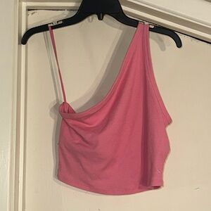 PINK Victoria's Secret Soft Pink Asymmetrical Crop Top